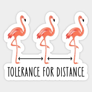 Flamingos keep their distance Sticker